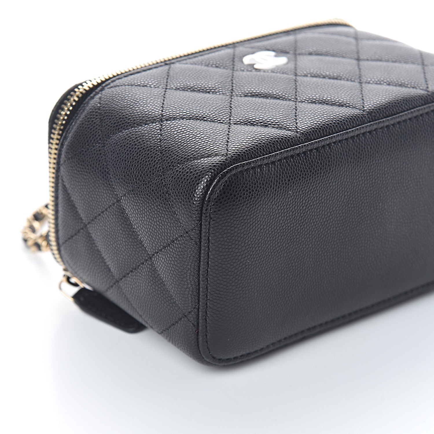Chanel Caviar Quilted Small Vanity Case With Chain Black 7 of 8
