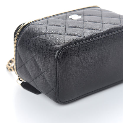 Chanel Caviar Quilted Small Vanity Case With Chain Black 7 of 8
