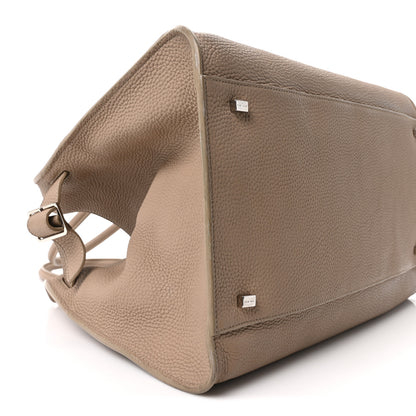 The Row Matte Grained Calfskin Soft Margaux 15 Dark Taupe 8 of 9