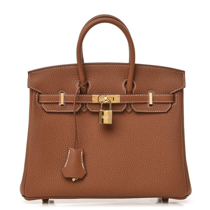 Hermes Togo Birkin 25 Gold 1 of 34