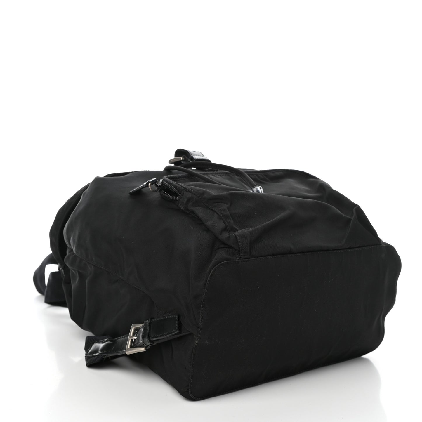 Nylon Vela Medium Cinch Backpack Black