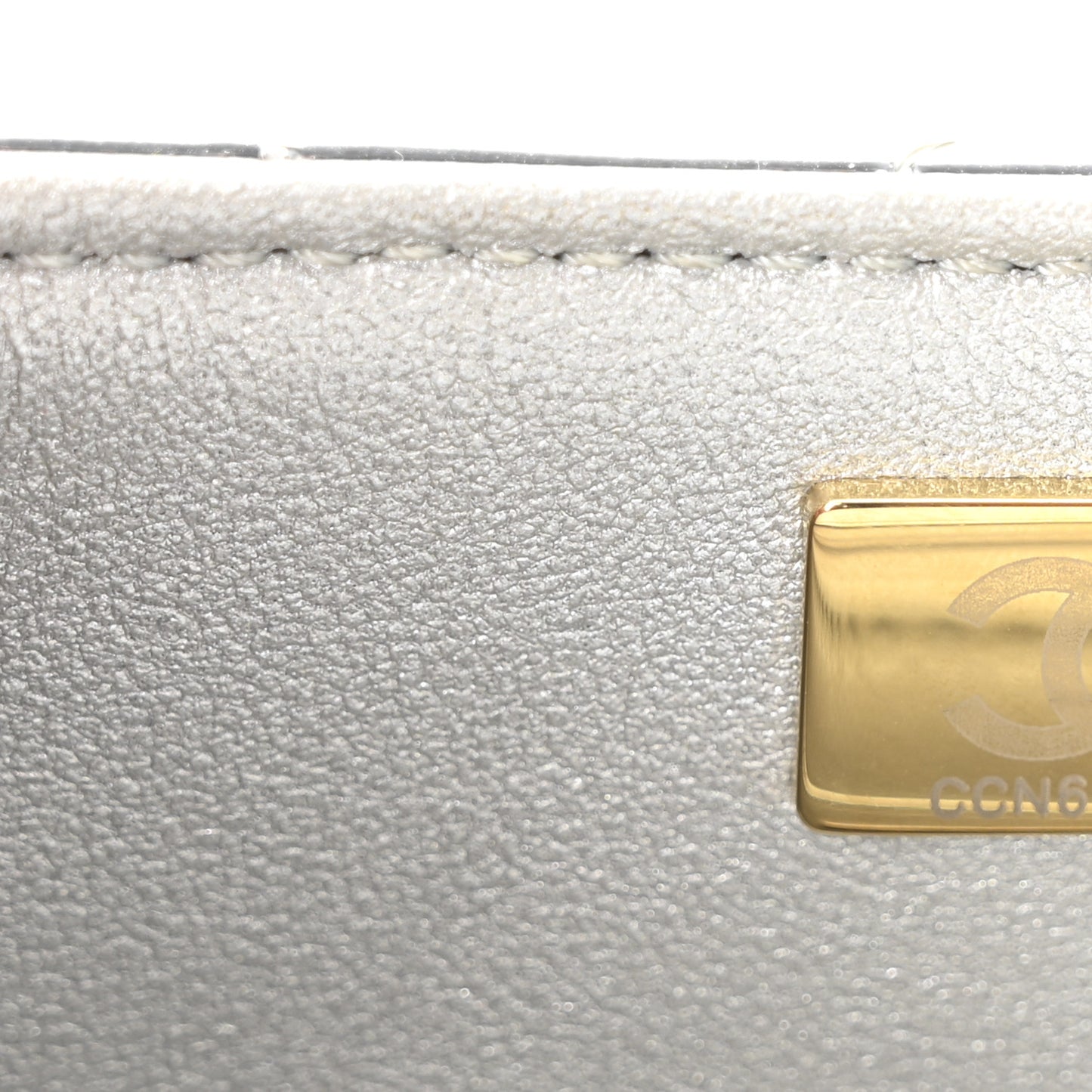 Mirror Calfskin Metallic Calfskin Quilted Hollywood Boulevard Mini Flap With Star Coin Purse Silver