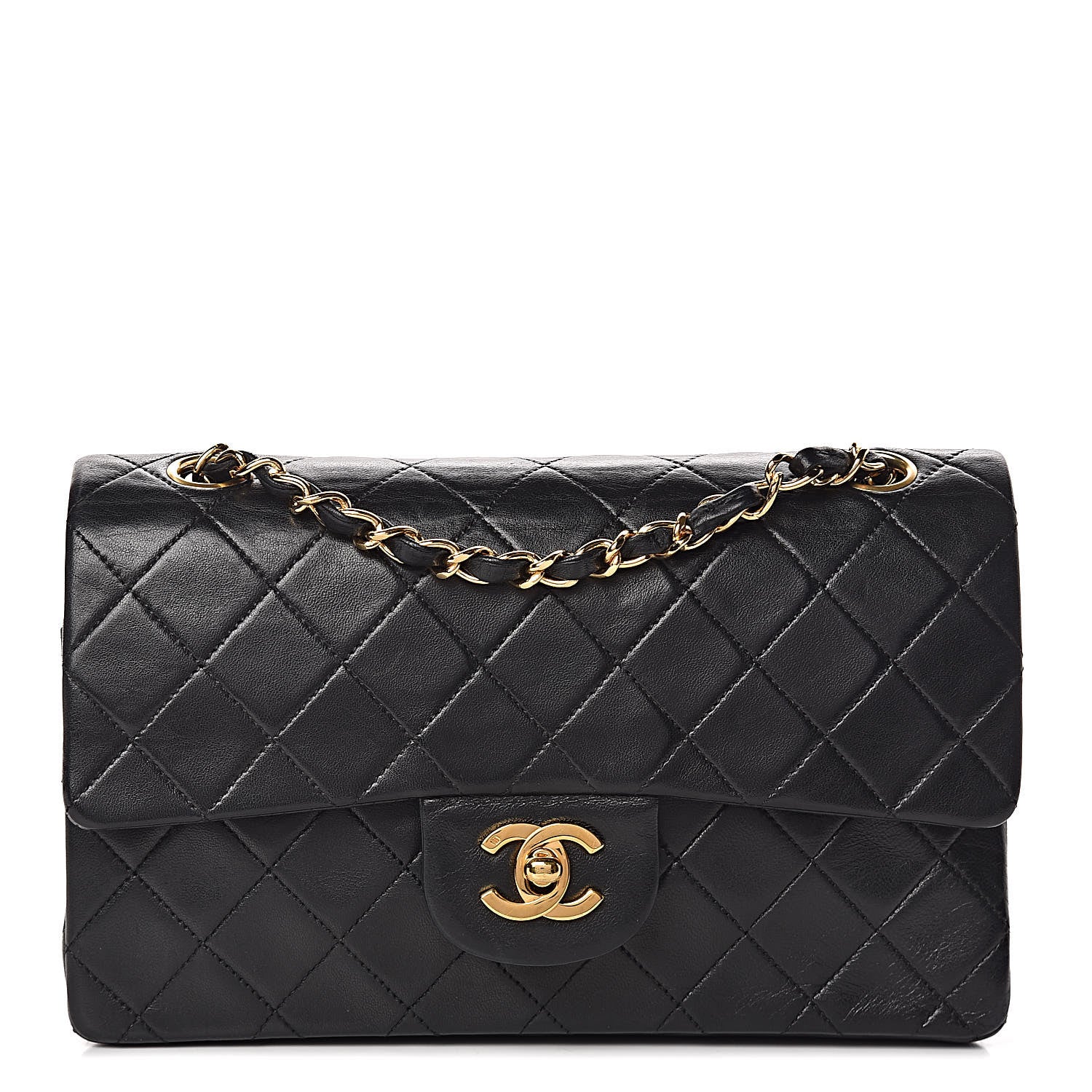 Chanel Lambskin Quilted Small Double Flap Black 1 of 12