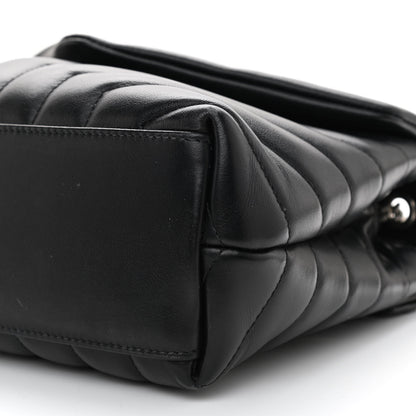 Saint Laurent Calfskin Y Quilted Monogram Small Loulou Chain Satchel Black 8 of 11
