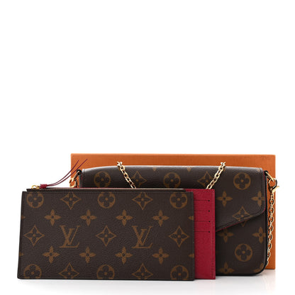 Louis Vuitton Monogram Pochette Felicie Chain Wallet Fuchsia 13 of 13