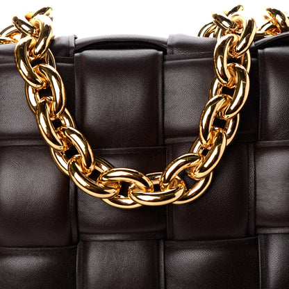 Bottega Veneta Lambskin Maxi Intreccio Padded Chain Cassette Crossbody Bag Black 7 of 9