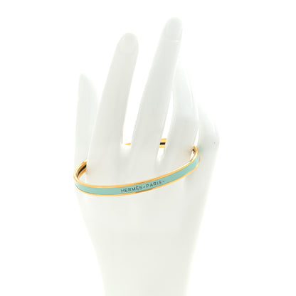Hermes Enamel Extra Narrow Uni Bracelet 62 Aqua 2 of 4