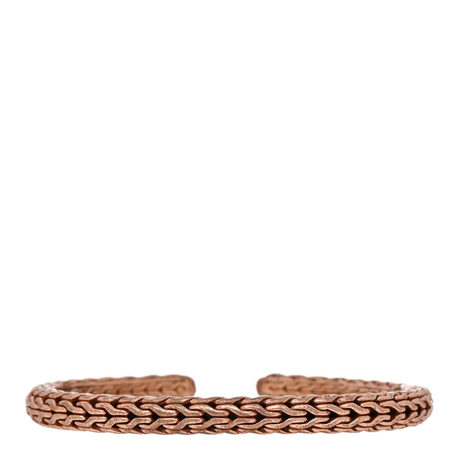 John Hardy Bronze 6mm Slim Classic Chain Hinged Cuff Bracelet 2 of 3