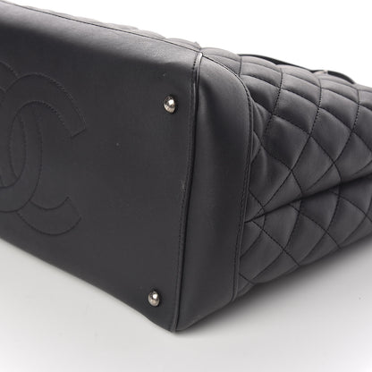 Chanel Calfskin Quilted Large Easy Shopping Tote Black 9 of 11