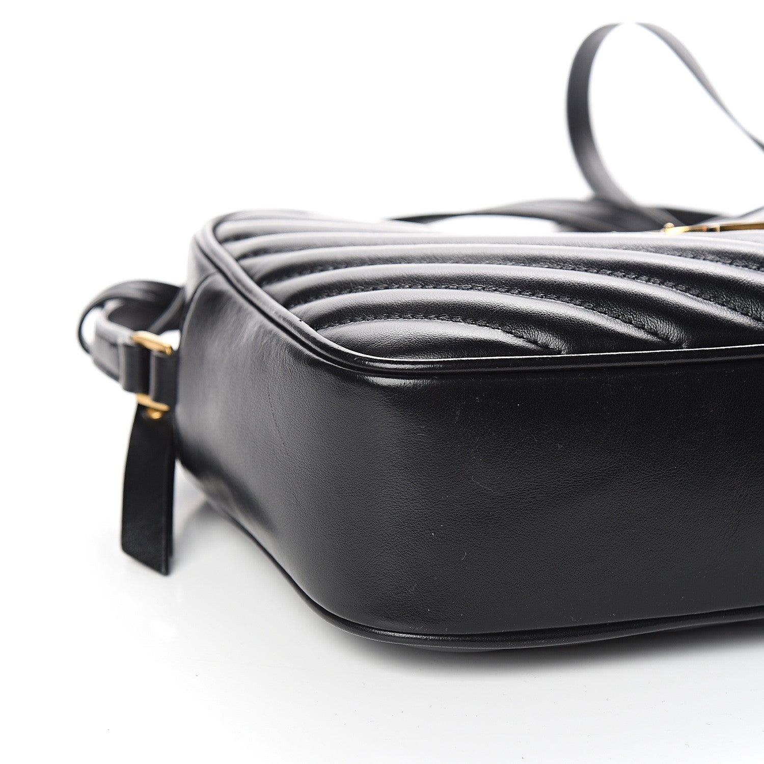 Saint Laurent Calfskin Matelasse Monogram Lou Camera Bag Black 7 of 9