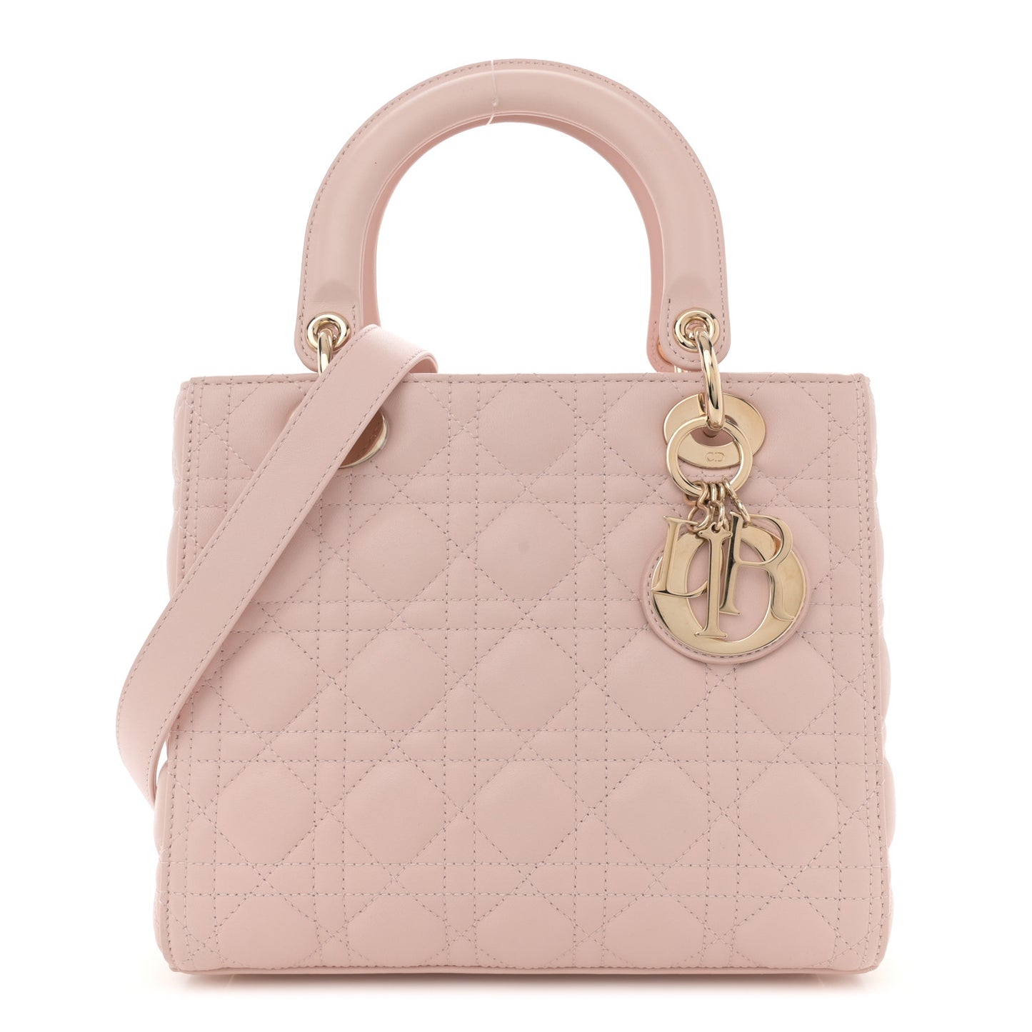 Lambskin Cannage Medium Lady Dior Light Pink