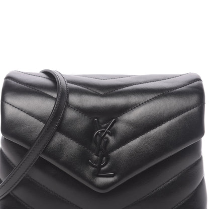 Saint Laurent Calfskin Y Quilted Monogram Toy Loulou Crossbody Bag Black 9 of 9