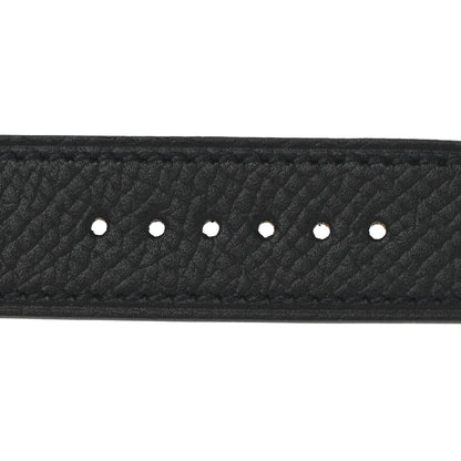 Hermes Epsom Heure H Hour Watch PM Double Tour Strap Black 7 of 8