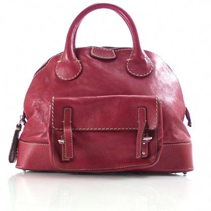 Chloe Calfskin Edith Dome Bowler Red 1 of 10