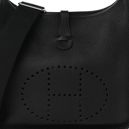 Hermes Taurillon Clemence Evelyne III PM Black 7 of 9