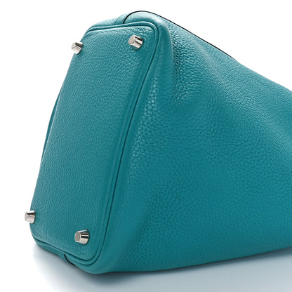 Hermes Taurillon Clemence Picotin Lock 18 PM Bleu Paon 10 of 10