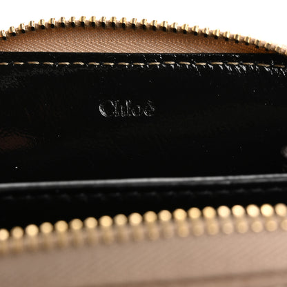 Chloe Shiny Grained Calfskin Banana Zipped Coin Purse Boyish Brown 6 of 10