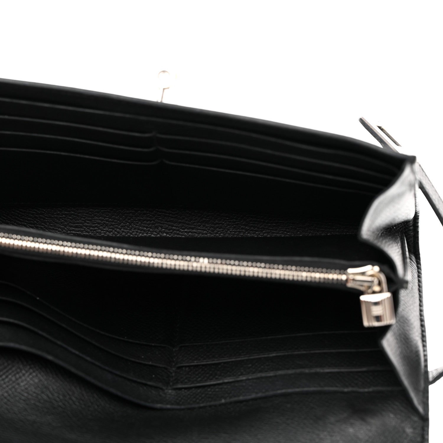 Hermes Epsom Kelly Longue Wallet Black 5 of 9
