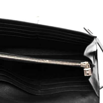 Hermes Epsom Kelly Longue Wallet Black 5 of 9