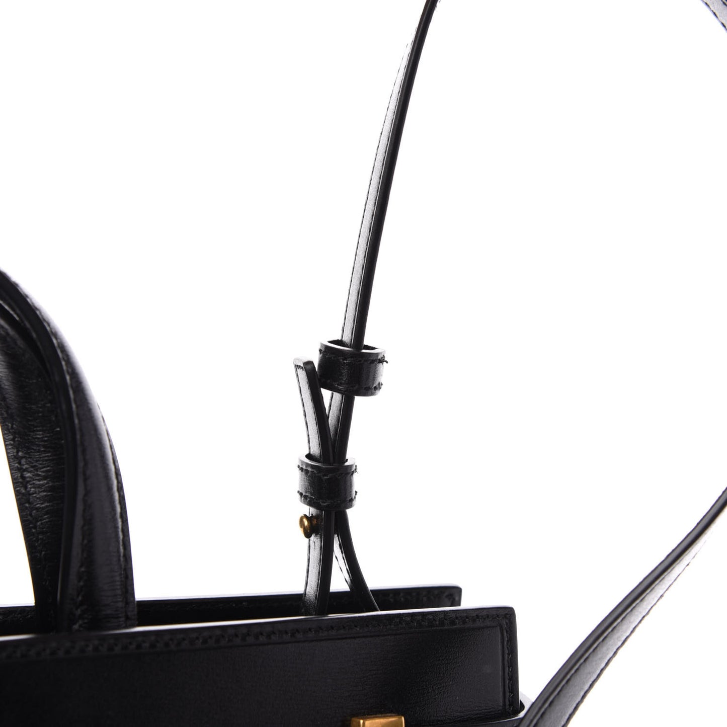 Calfskin Small Manhattan Shopper Tote Black