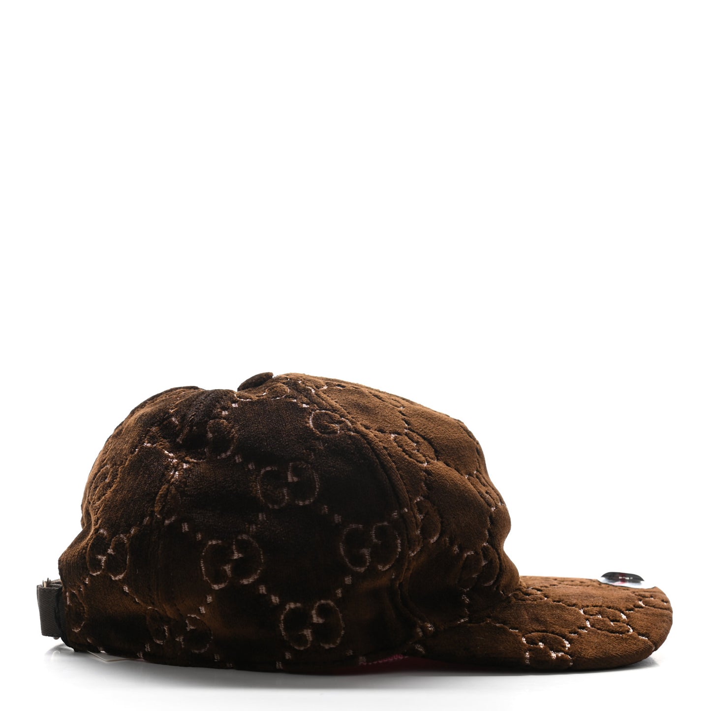 Velvet GG Monogram Baseball Hat L Brown