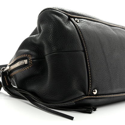 Chanel Calfskin Large Tassel Bowler Black 8 of 18