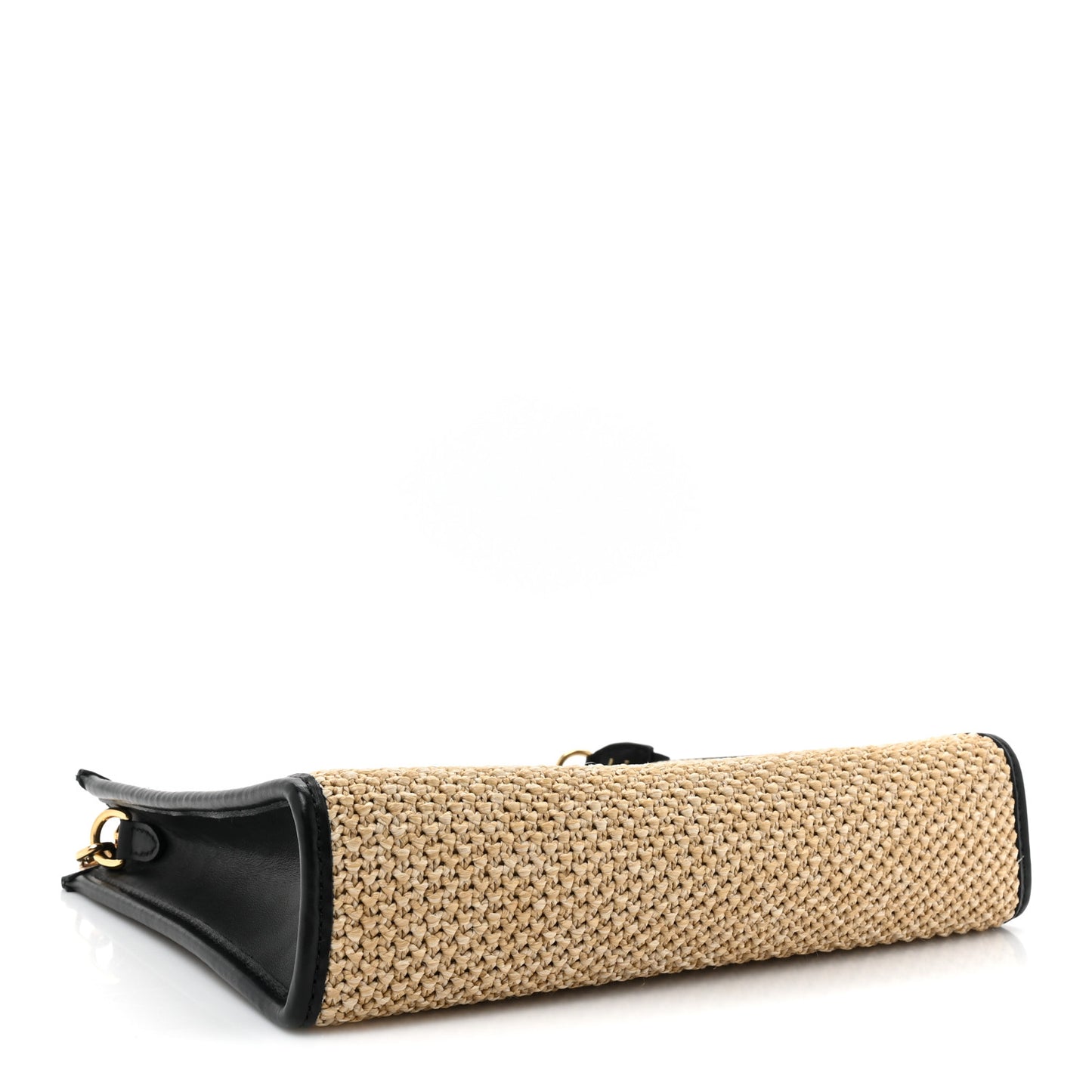 Raffia Calfskin Monogram Giant Pouch