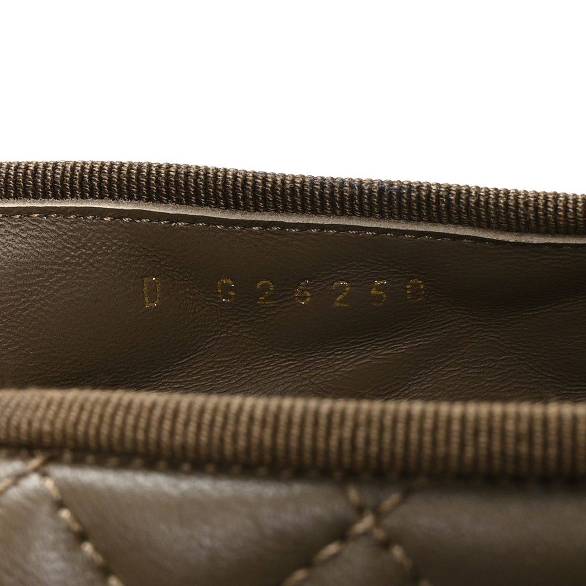 Lambskin Quilted CC Cap Toe Ballerina Flats 37.5 Dark Khaki