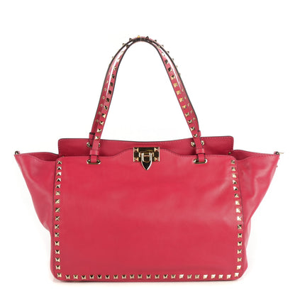 Valentino Garavani Vitello Medium Rockstud Tote Cyclamin 1 of 9