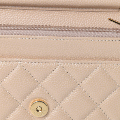 Chanel Caviar Quilted Wallet On Chain WOC Beige 12 of 14