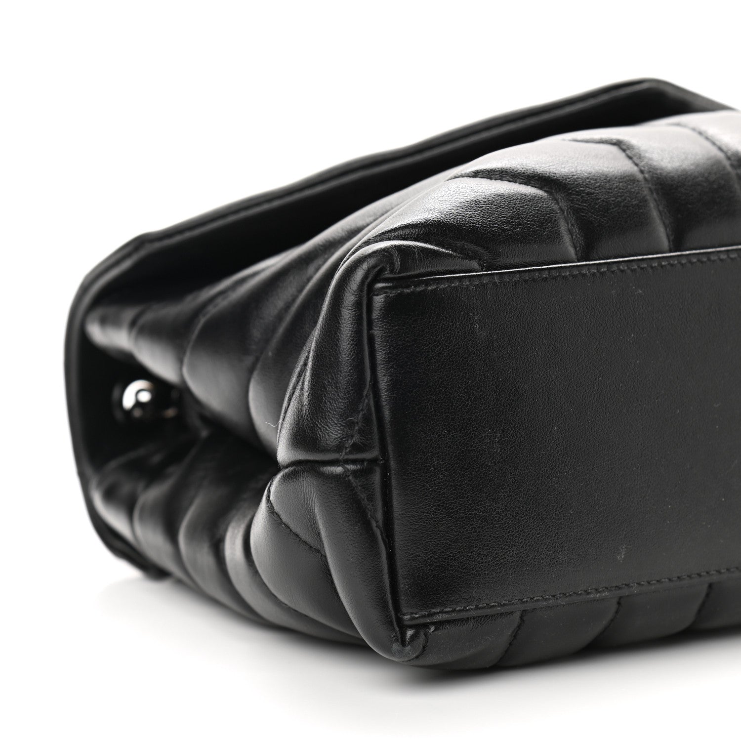 Saint Laurent Calfskin Y Quilted Monogram Small Loulou Chain Satchel Black 8 of 12