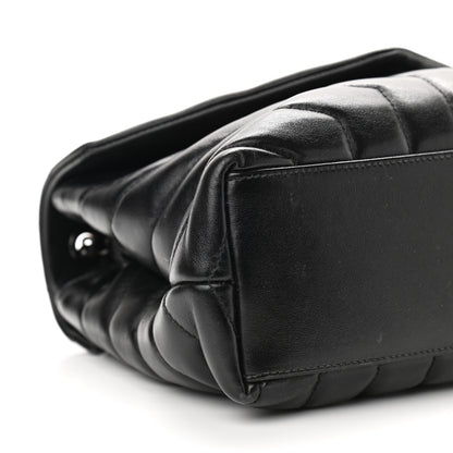Saint Laurent Calfskin Y Quilted Monogram Small Loulou Chain Satchel Black 8 of 12