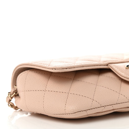 Chanel Caviar Quilted Glasses Case With Chain Beige 10 of 12