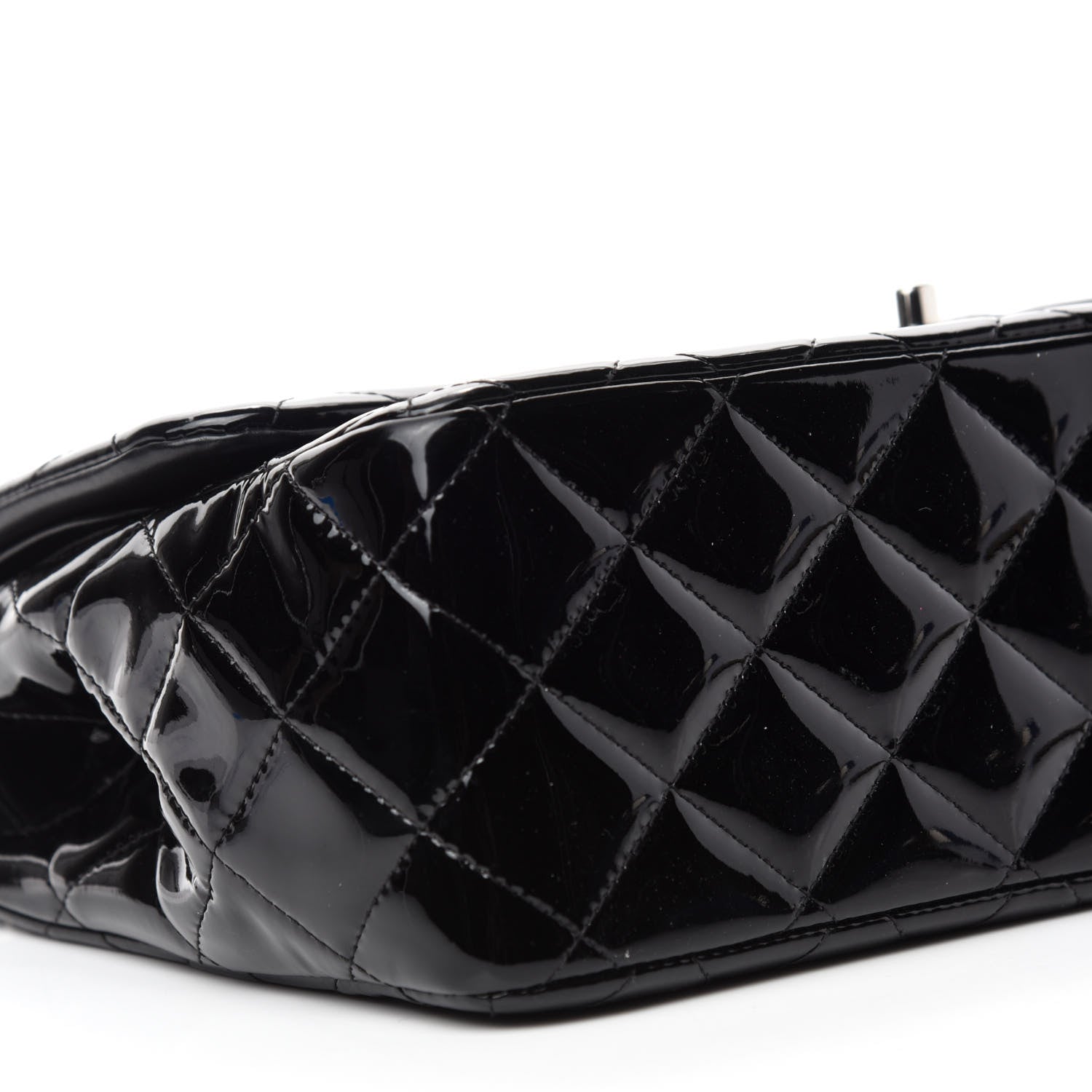 Chanel Patent Quilted Jumbo Double Flap Black 6 of 14