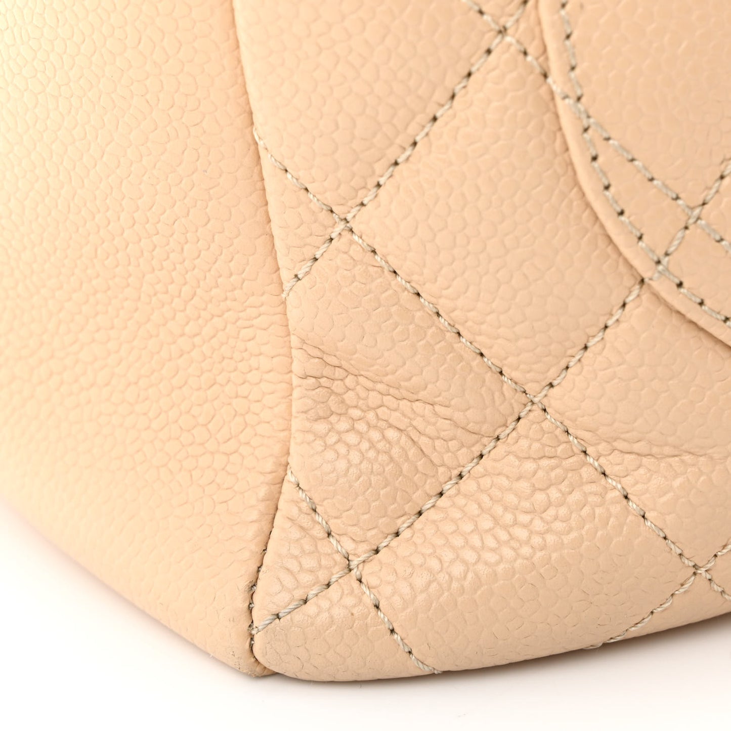 Caviar Quilted Grand Shopping Tote GST Beige Clair