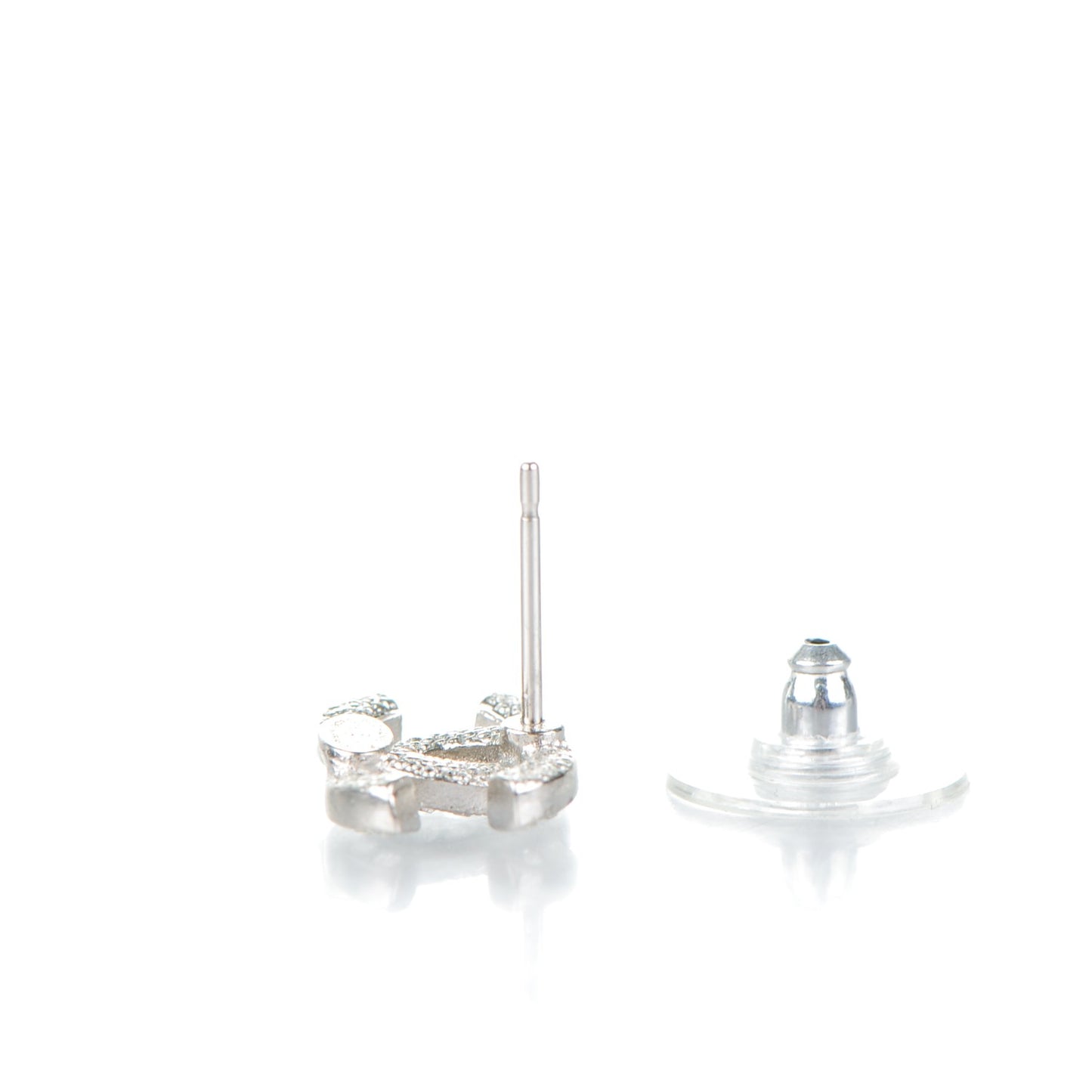 Crystal CC Earrings Silver