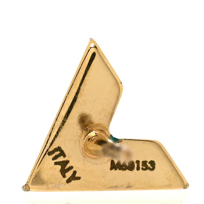 Louis Vuitton Brass Essential V Stud Earrings Gold 4 of 5