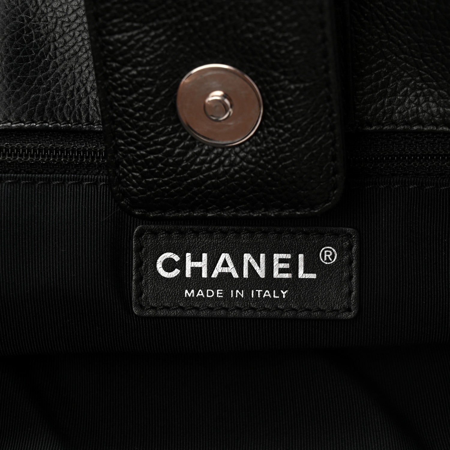 Chanel Calfskin Cerf Executive Shopper Tote Black 6 of 11