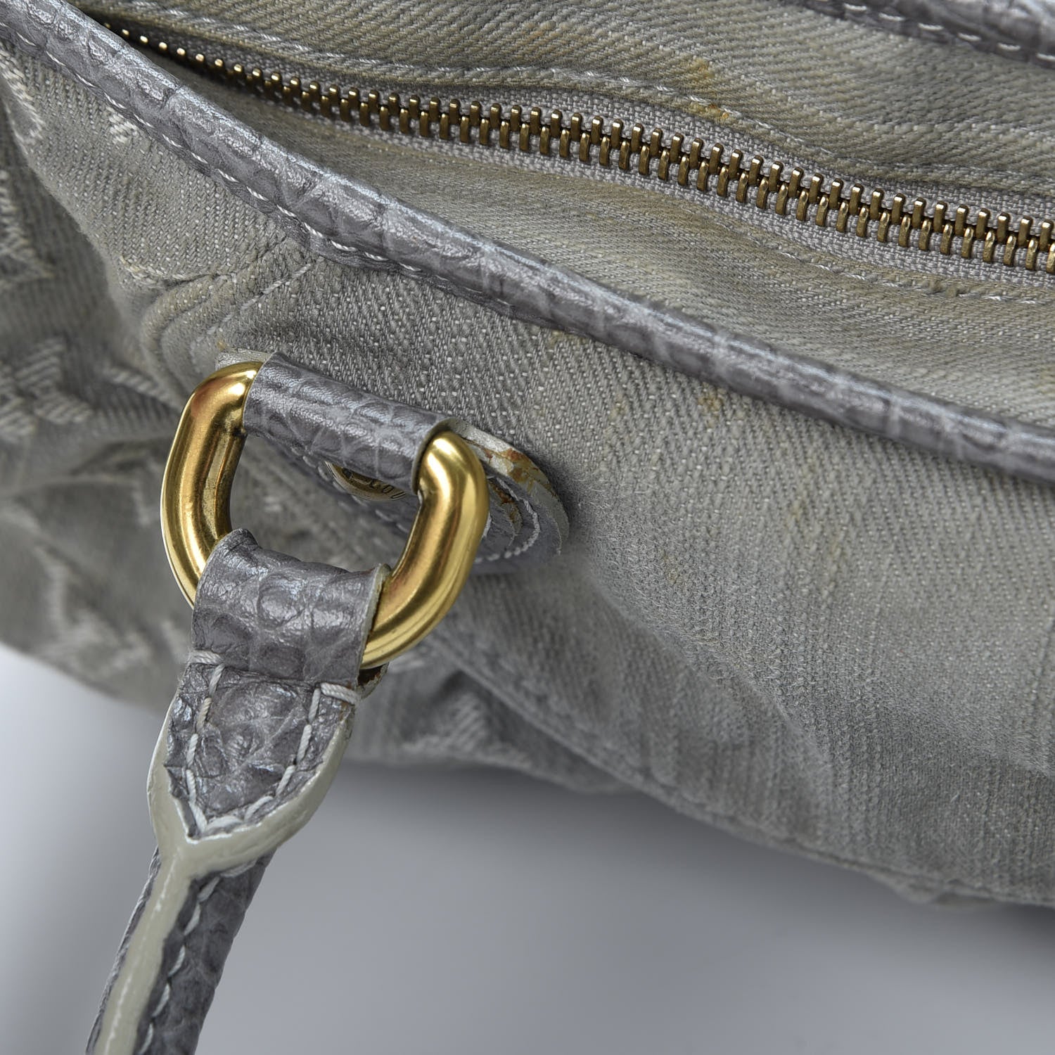 Louis Vuitton Denim Neo Cabby MM Grey 9 of 13