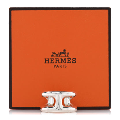 Hermes Sterling Silver PM Osmose Ring 53 6.5 5 of 5
