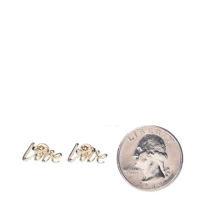 Tiffany 18K Yellow Gold Paloma's Graffiti Love Earrings 2 of 6