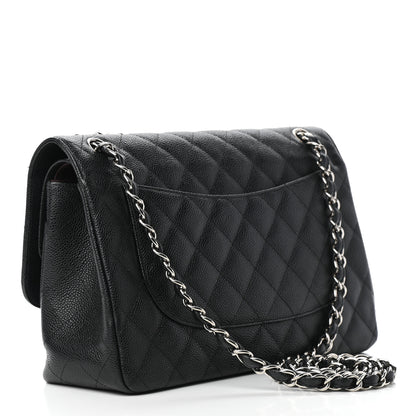 Chanel Caviar Quilted Jumbo Double Flap Black 2 of 8
