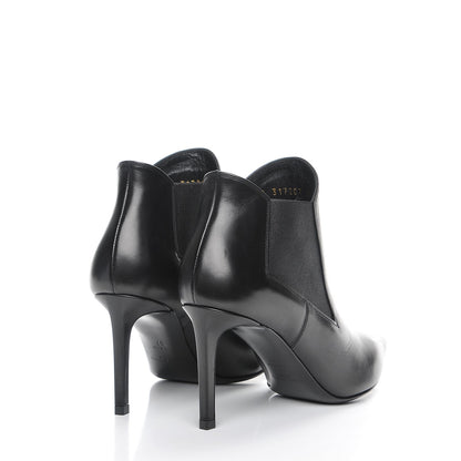 Saint Laurent Calfskin Classic Paris Ela 80 Ankle Boots 37 Black 4 of 9