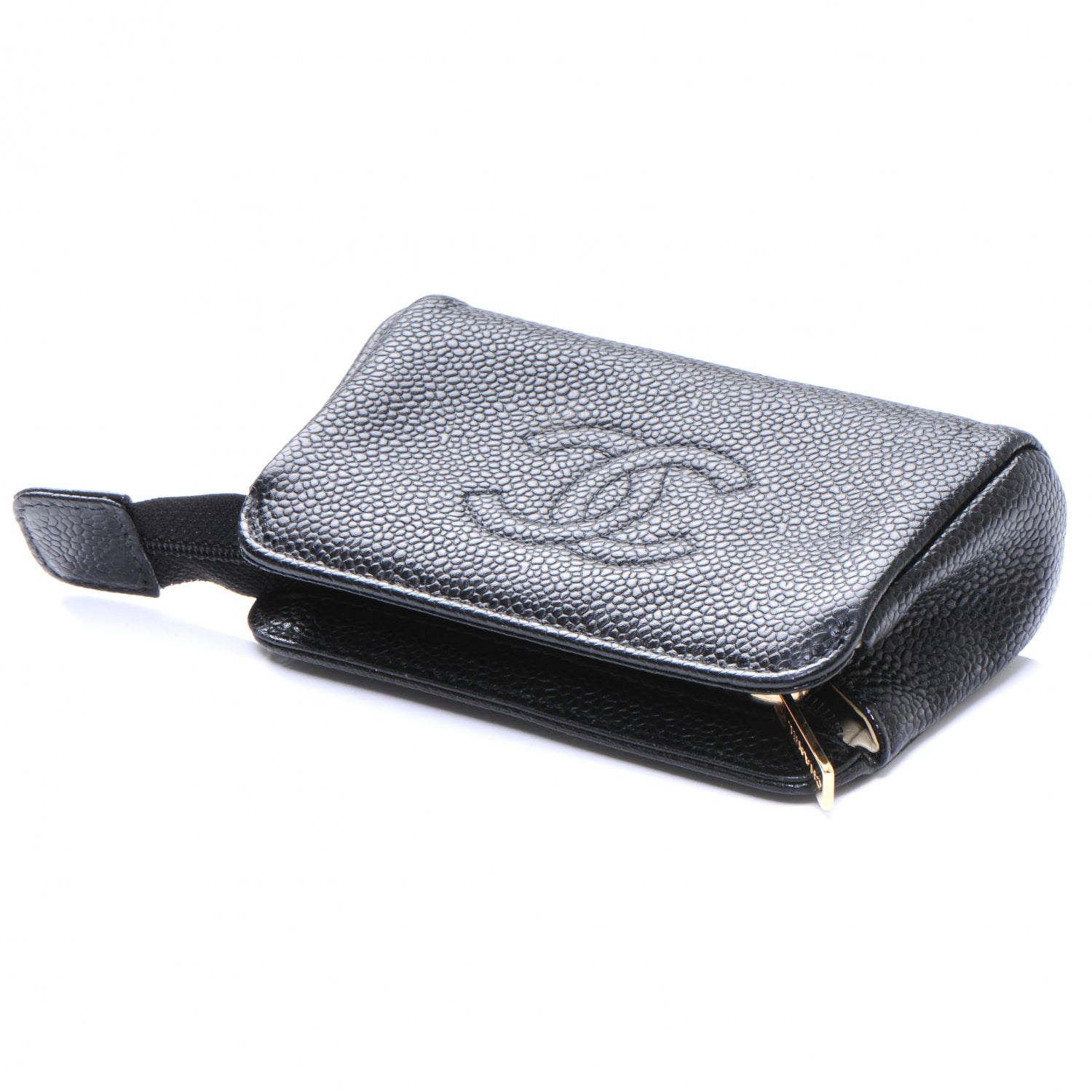 Chanel Caviar Leather CC Coin Purse Black 4 of 8