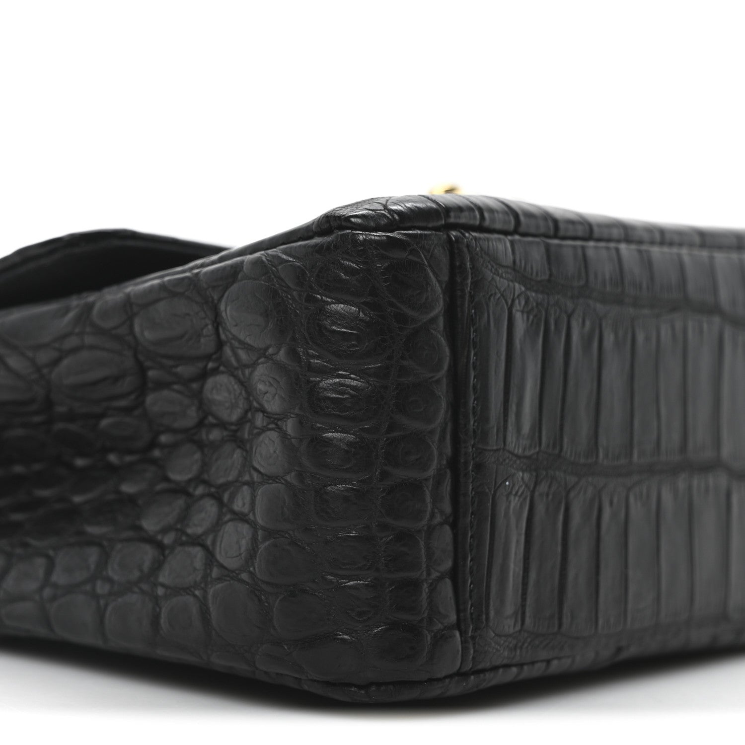 Chanel Matte Alligator Mini Square Flap Black 9 of 10