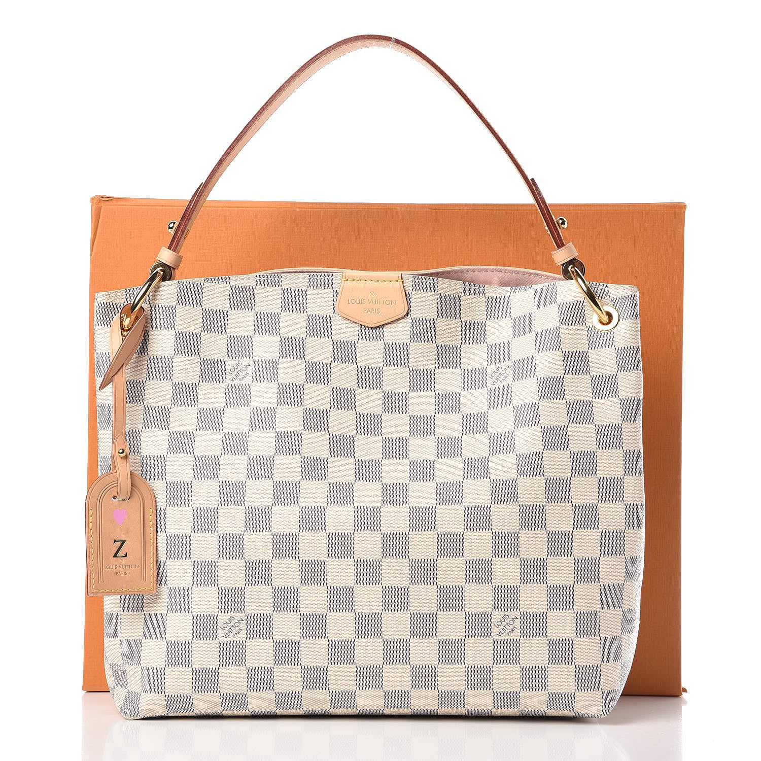 Louis Vuitton Damier Azur Graceful PM Rose Ballerine 13 of 13