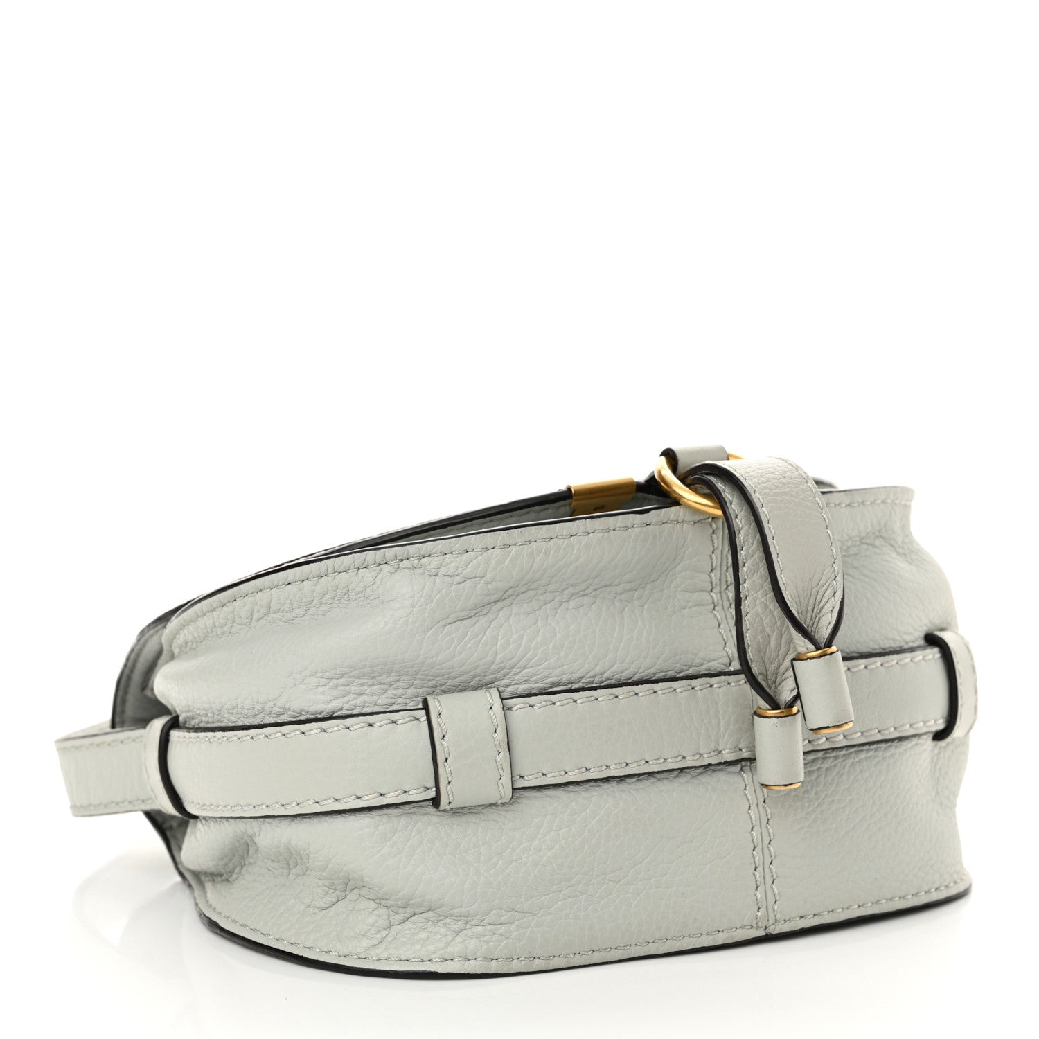Chloe Calfskin Mini Marcie Round Crossbody Bag Faded Blue 4 of 11