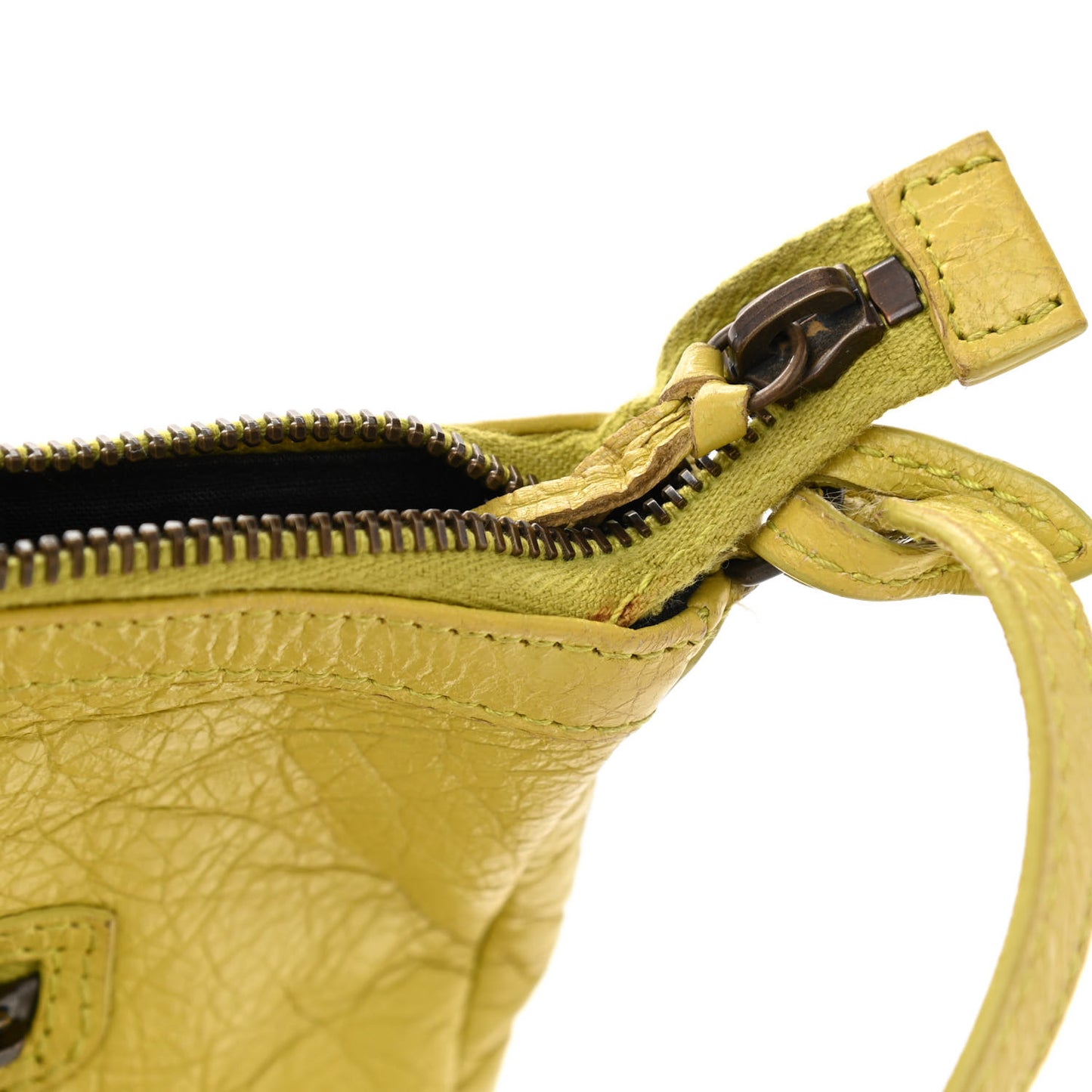 Agneau Classic Hardware Flat Crossbody Jaune Poussin