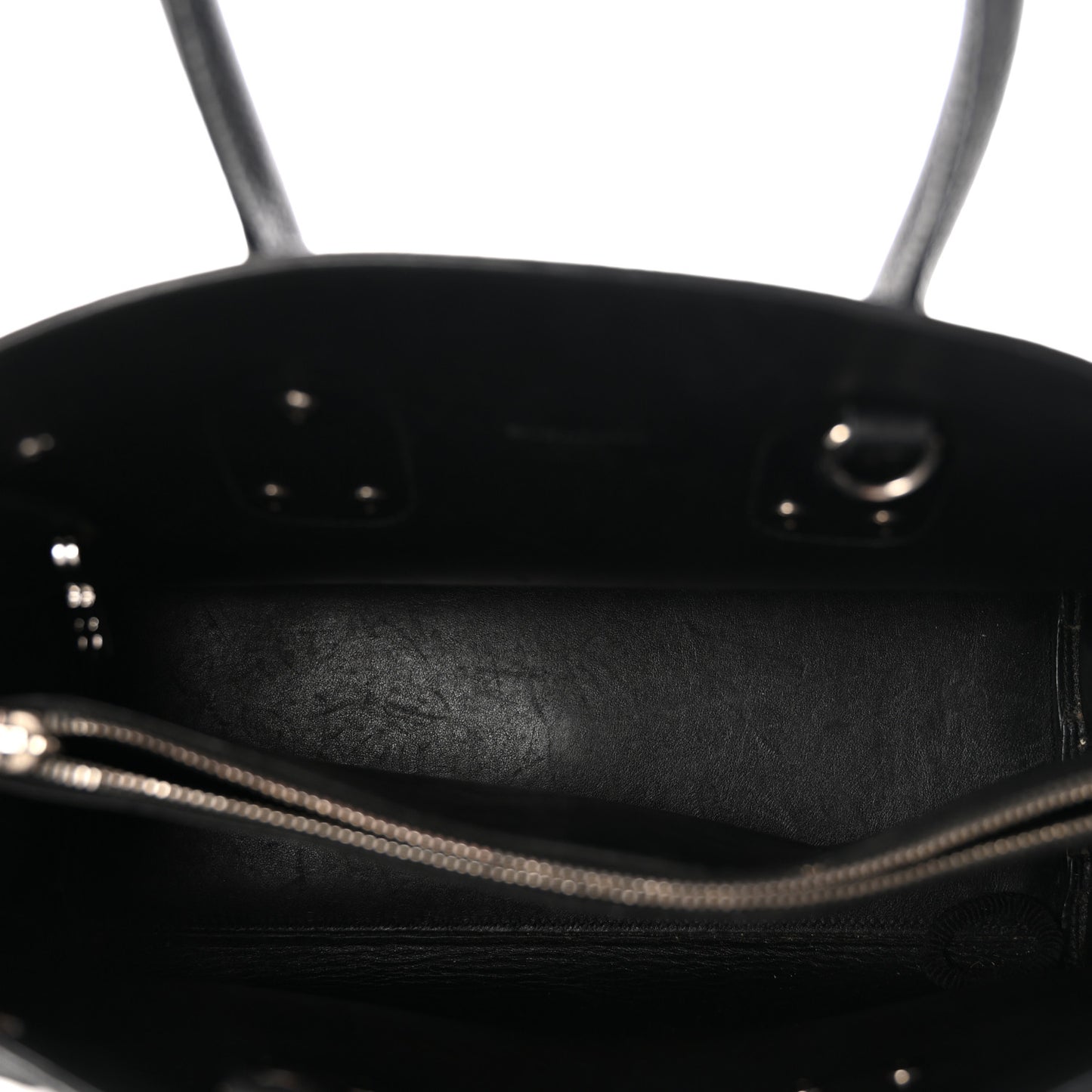 Grained Calfskin Small Sac De Jour Black