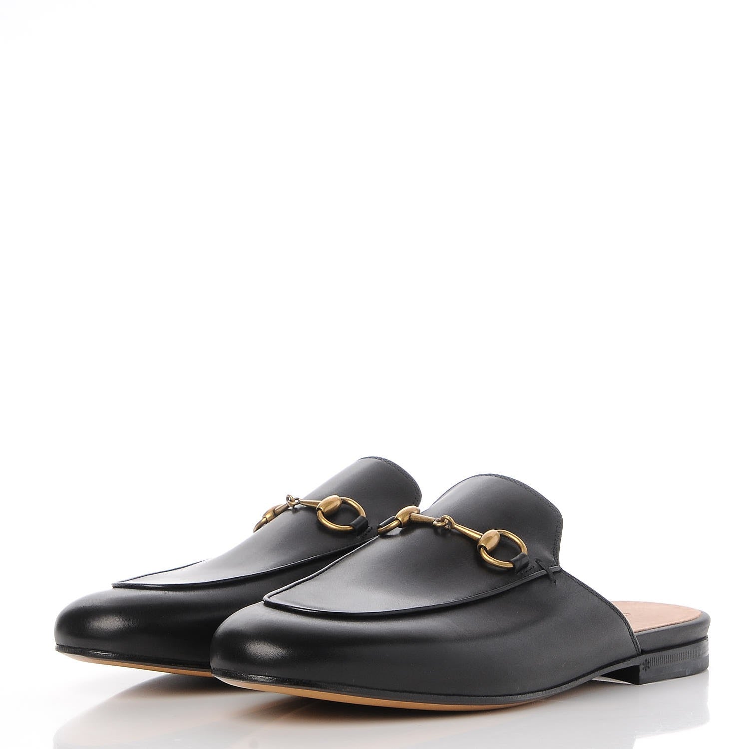 Gucci Calfskin Womens Princetown Slippers 38.5 Black 3 of 8